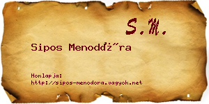 Sipos Menodóra névjegykártya
